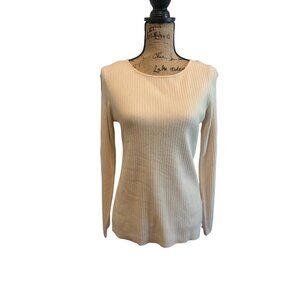(E-194) Stella +‎ Lorenzo womens sweter size M beige color